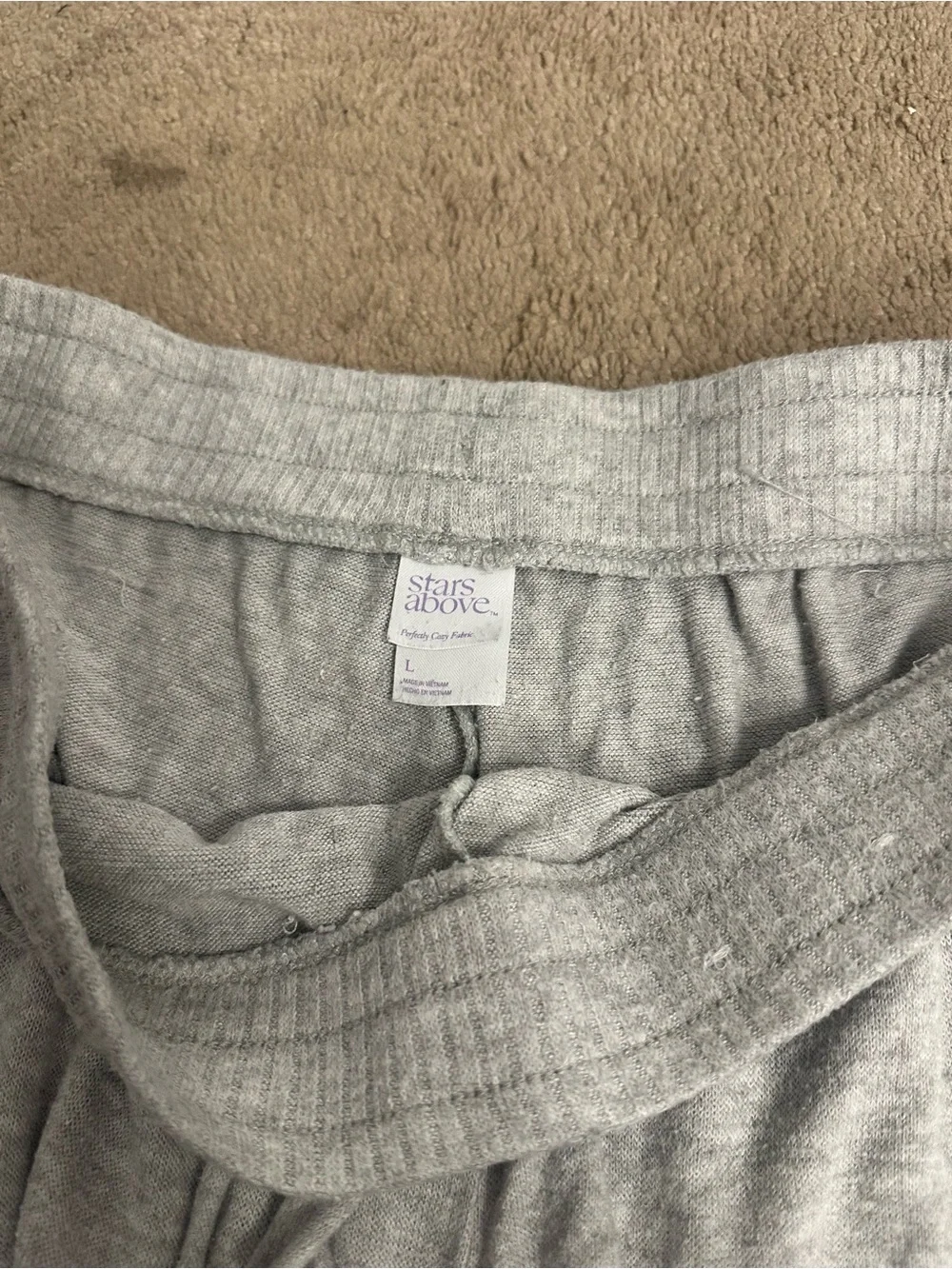 stars above Light Gray Cozy Lounge Pants
